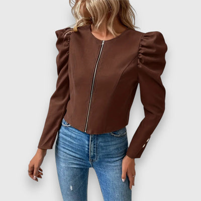 Lucia™️ | Myk og Stilfull Jakke med Feminine Puffe-ermer
