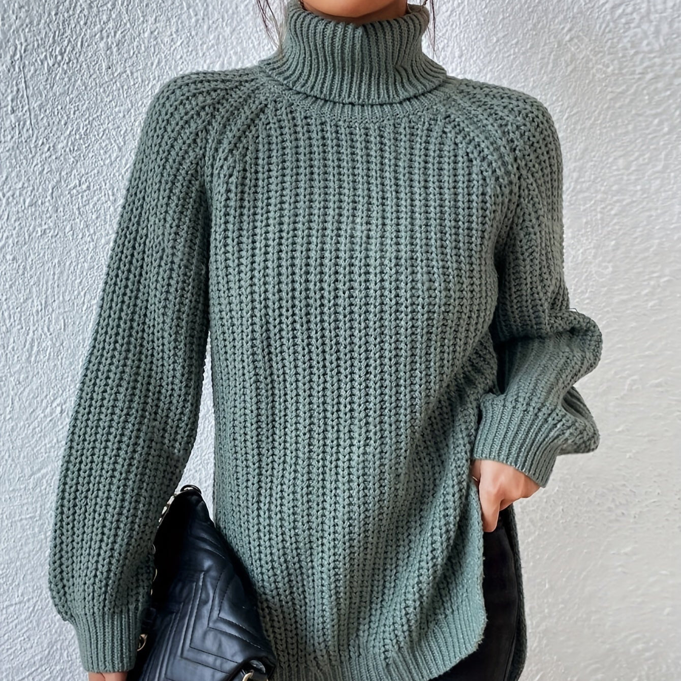 Ellinor™ | Stilren polotrøye med slits