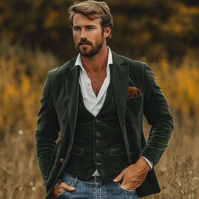 Patricio™ | Klassisk Blazer & Vest Sett